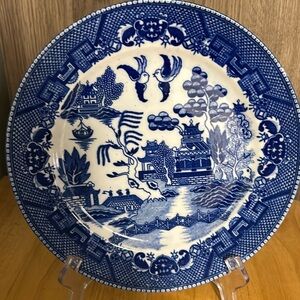 Vintage Blue Willow Dinner Plates